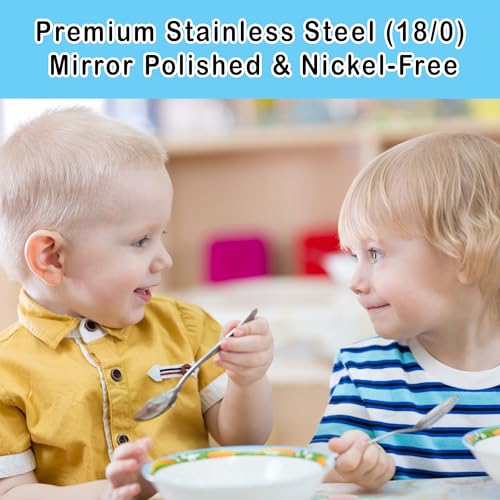 Stainless Steel Kids Silverware Set 6-Piece Toddler Flatware