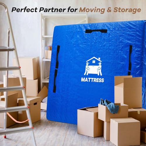 BETU Queen Mattress Bag for Moving & Storage - Heavy Duty Cover with 8 Handles