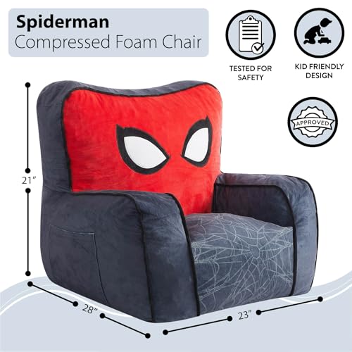 Kids Plush Foam Bean Bag Chair - Character Lounge Seat for Playroom