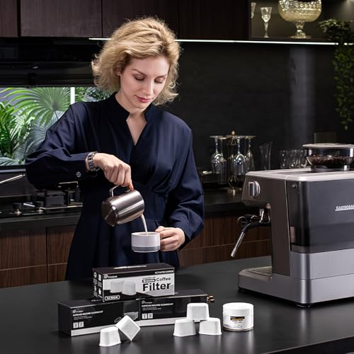 12-Pack Espresso Machine Water Filters - Charcoal Replacement Cartridges