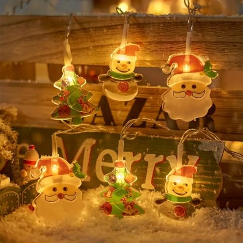 Battery-Powered Christmas String Lights with 10 LEDs for Indoor Holiday Decor
