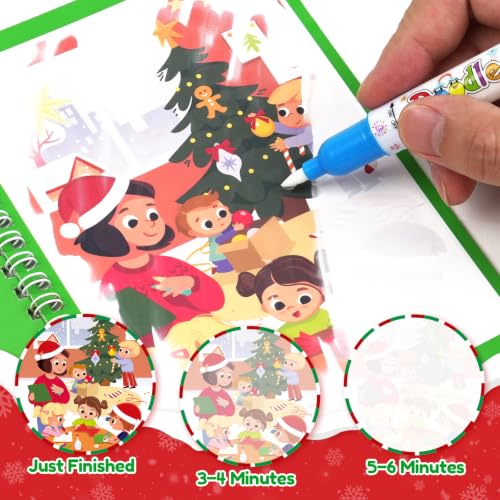 ZMLM Red Christmas Water Coloring Books for Toddlers — 24 Pack with Pens & Gift Bags