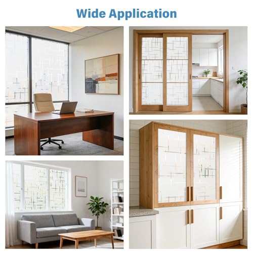Frosted Window Privacy Film - 17.5" x 78.7" Static Cling
