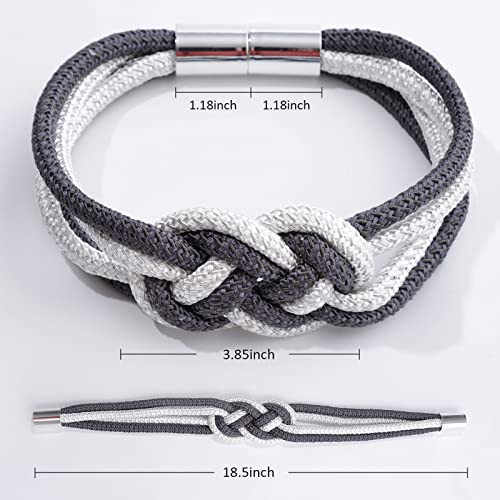 Magnetic Curtain Tiebacks - 2 Pack Braided Rope Holdbacks for Drapes