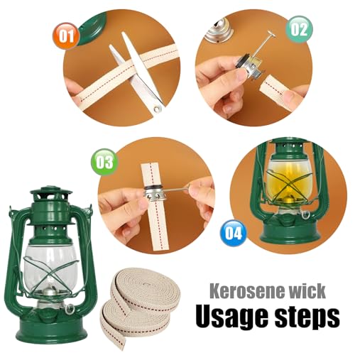 Flat Cotton Oil Lamp Wick Replacement - 1/2 Inch, 6.5 Feet Roll