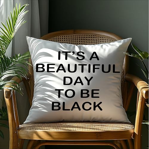 To Be Black -1 Quote Pillow Cover 18x18, Modern Home Decor for Couch Bed