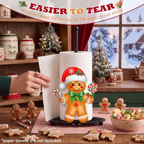 Christmas Gingerbread Paper Towel Holder 2 Pack Kitchen Decor