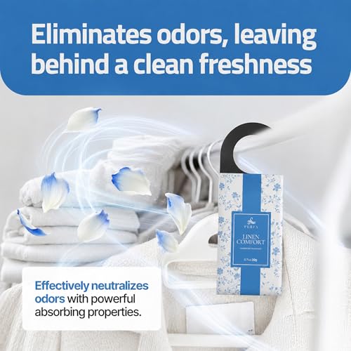 12 Pack Hanging Closet Deodorizer - Long Lasting Fresh Linen Scented Sachets
