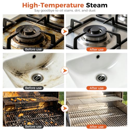 1500W Handheld Steam Cleaner with 6-Level Adjustable Control and 11-Piece Kit