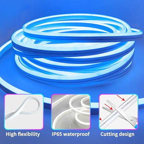 segrass 32.8FT RGB Neon Rope Light with App & Remote - Waterproof Outdoor LED Strip for Bedroom & Gaming Setup