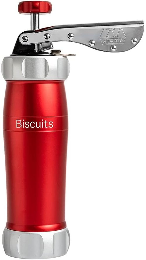 Marcato Biscuit Maker, Anodized Aluminum red