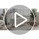 43.5" Oval Upholstered Storage Bench, Boucle Fabric Ottoman with Gold Legs