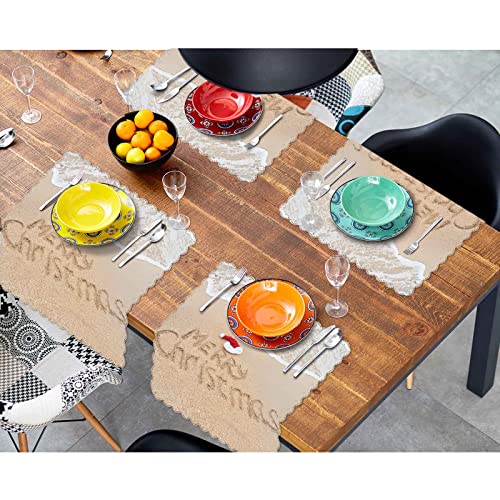 Christmas Cloth Napkins Set of 4 - Holiday Dinner Table Decor 18x18 Inches