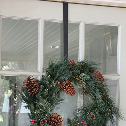 Adjustable Metal Over-the-Door Wreath Hanger (16.5"-25", 20 lb Capacity)