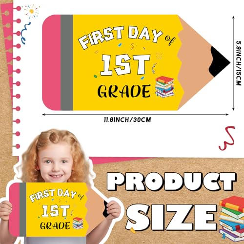 16 Pcs First & Last Day of School Signs, Reusable Double Sided Photo Props