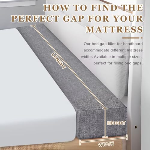 High-Density Bed Gap Filler with Removable Cover - Twin Size