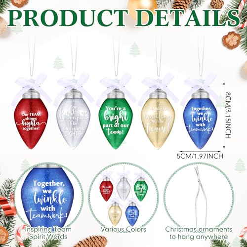 Christmas Team Gift Set with 30 Light Bulb Ornaments and Gift Boxes - Variation of 30 / Team