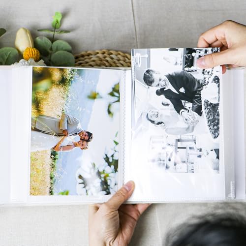 5x7 Photo Album with Linen Cover - Holds 100 Photos, Beige