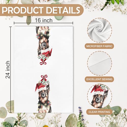 German Shepherd Dog Christmas Kitchen Towels - Funny Holiday Gift, 16x24 Inch - Dog Mom Decor