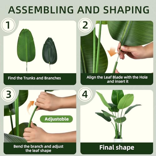 6ft Artificial Bird of Paradise Plant - Lifelike Faux Indoor Decor