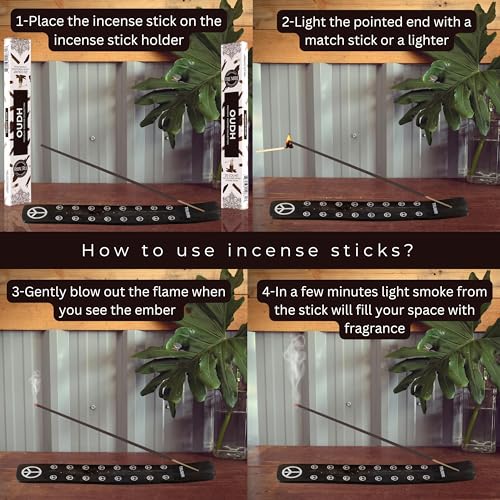 Oud Incense Sticks - Natural Agarwood Fragrance - 40 Count Pack