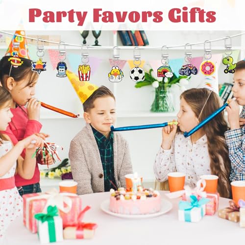 Pabucle Random-200 Bulk Cute Keychain Pack for Car Keys, Purses & Bags