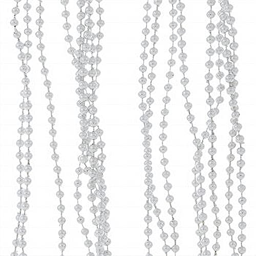Mini Christmas Bead Garland for Tiny Tree Decorations - Silver