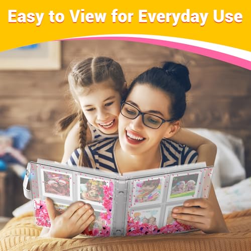 Kids Instant Mini Photo Album - 200 Pocket Glitter Memory Book