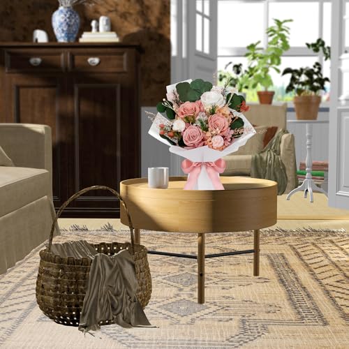 Preserved Rose Bouquet - Dusty Rose Everlasting Flowers Gift for Women