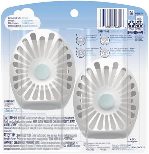 Febreze Small Spaces Air Freshener - Watermelon Scent | 25 Fl Oz, 2 Pack for Lasting Freshness