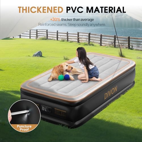 Twin Air Mattress with Built-in Pump - 18" Raised, 330lbs Capacity