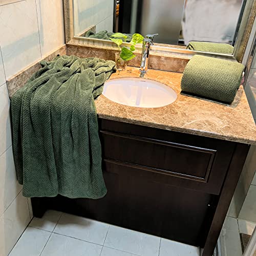 6-Piece Extra Large Bath Sheet Set, Olive Green Oversized Towels