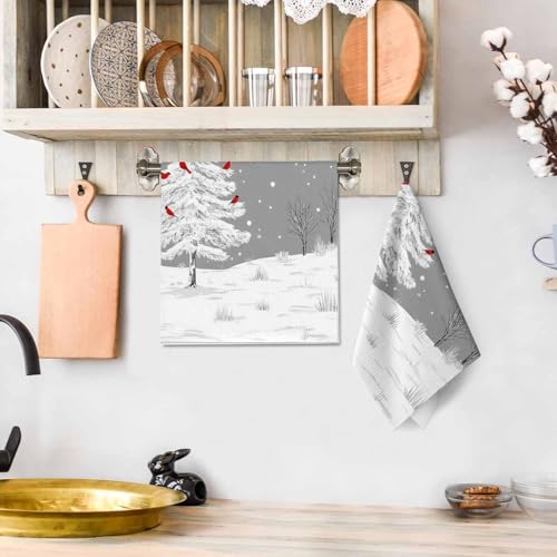 Birds Variation: Birds Kitchen Towels Set of 2 16x24 Absorbent Dish Cloths Home Decor