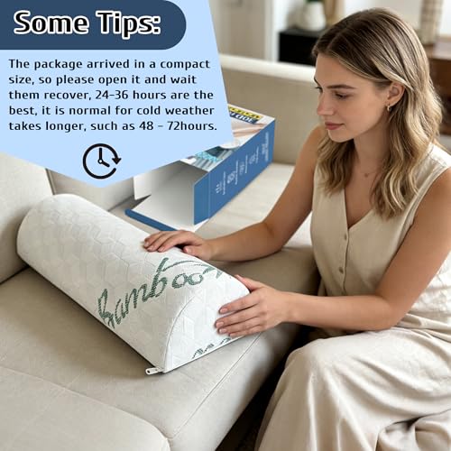 Under Knee Pillow for Lower Back Support | Half Moon Leg Bolster 7.8"x20.4"