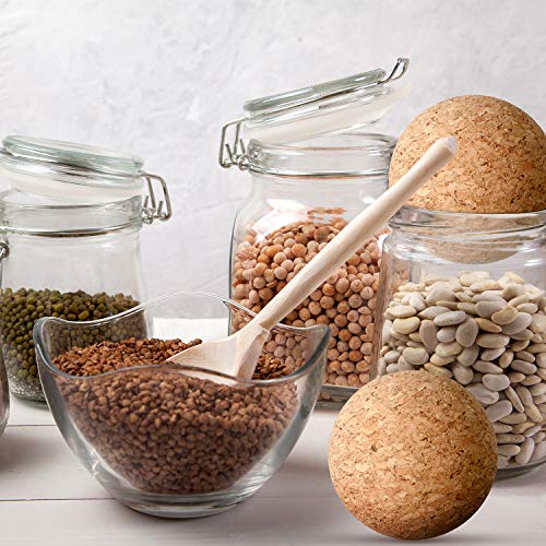 Shappy 2 Pieces Cork Ball Stopper for Wine Decanter - 2.4 Inch Diameter