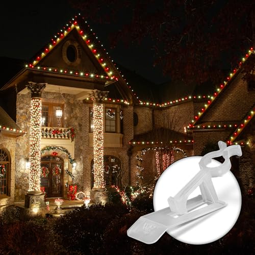 All-in-One Christmas Light Clips for Gutters and Shingles - 100 Count