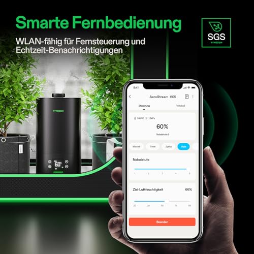 Smart WiFi Humidifier 5L Large Capacity with Humidity Probe & VPD Control