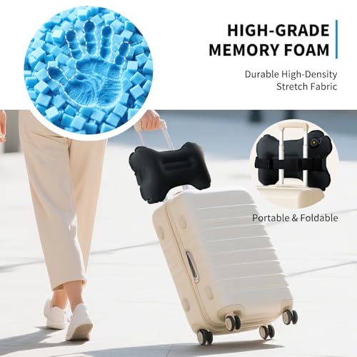 Inflatable Memory Foam Lumbar Pillow for Travel & Back Support