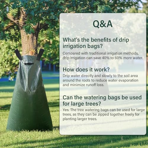 20 Gallon Slow Release Tree Watering Bags, 20 Pack - PVC Drip Irrigation