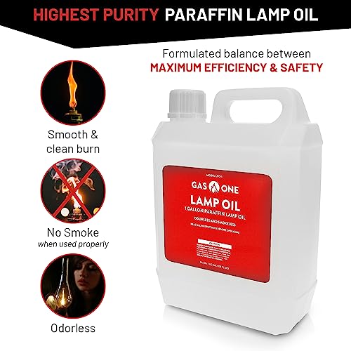 Clear Liquid Paraffin Lamp Oil – 1 Gallon Odorless Smokeless Lantern Fuel