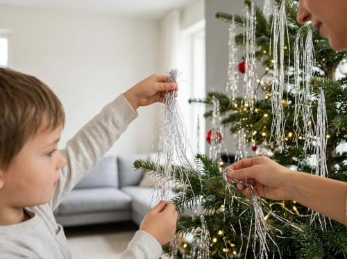 Brite Star 2000 Icicles, 18-Inch Silver Holiday Decor Set of 2