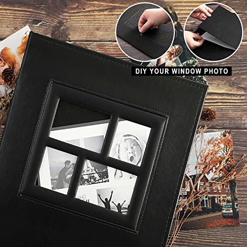Large Leather Photo Album 4x6 500 Pockets - Horizontal & Vertical Display