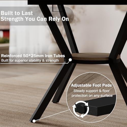 Extendable Round Dining Table, 42" to 58" Oval Table with Storage Shelf