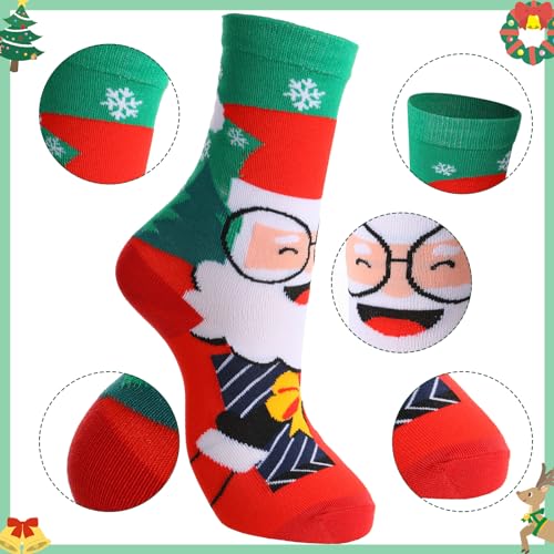 Suhine Knitted 24-Pair Christmas Sock Advent Calendar for Adults & Kids