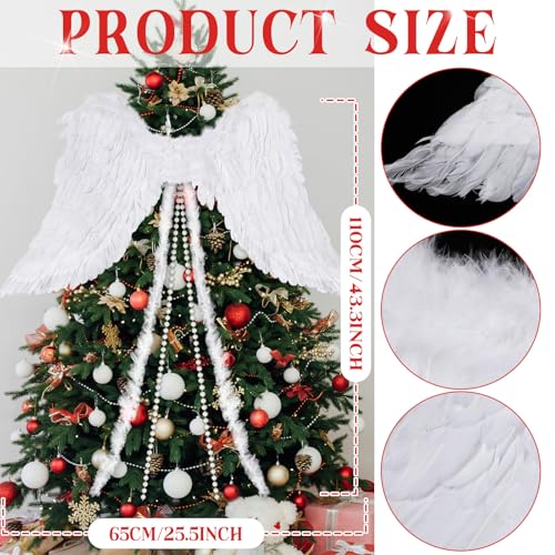 Angel Wing Tree Topper with Pearls, 43