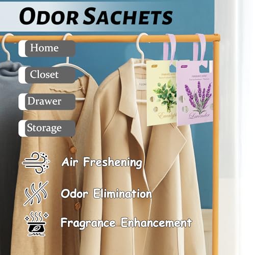 13-Pack Lavender & Eucalyptus Scented Sachet Bags for Closets and Drawers