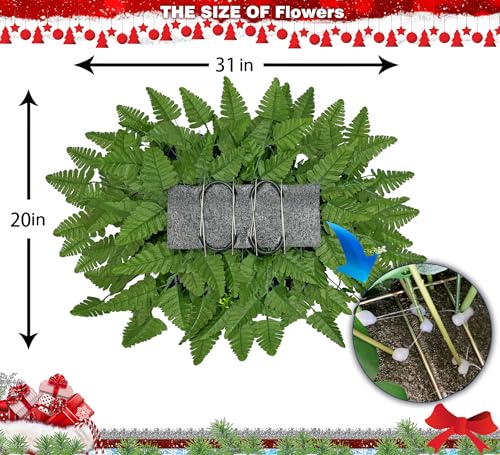 HENOMO Artificial Poinsettia Flowers for Cemetery Gravesite Christmas Decoration