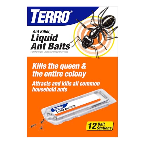 TERRO Liquid Ant Killer Bait Stations, 12-Pack, Indoor Traps, T300B