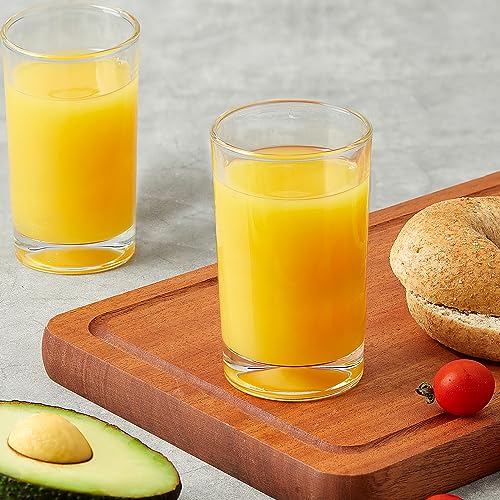Small Juice Glasses Set - 5.5 Ounce Heavy Base Glass Tumblers (Set of 6)