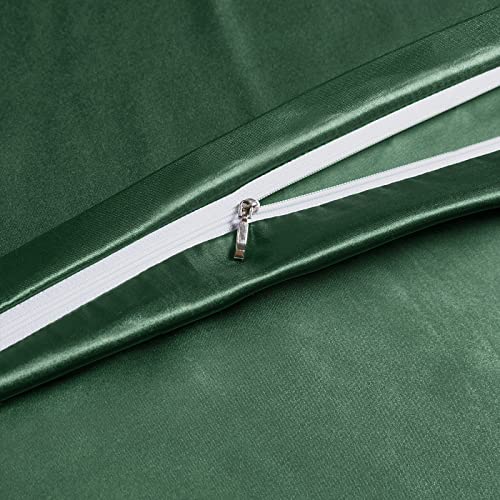 Satin Duvet Cover for Weighted Blanket, 60x80, Dark Green